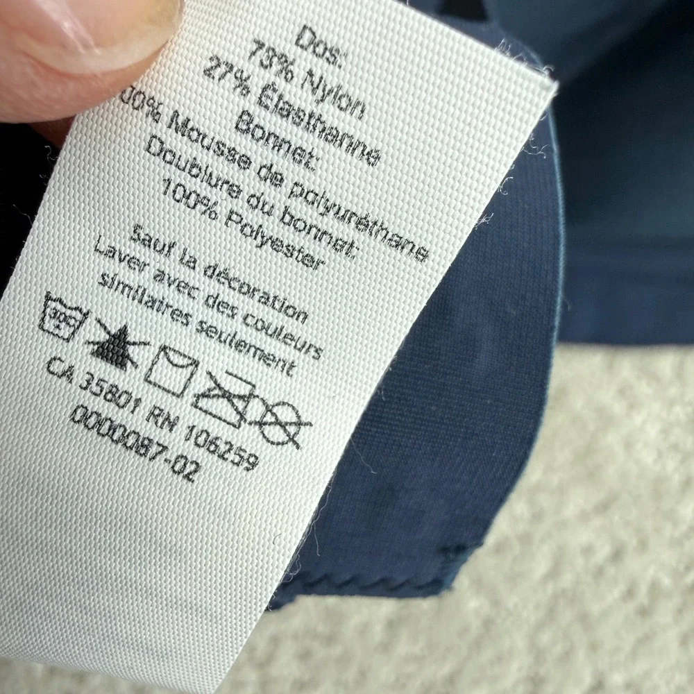 Lululemon Run Times Bra Women 34DD True Navy High Support W2BN4S